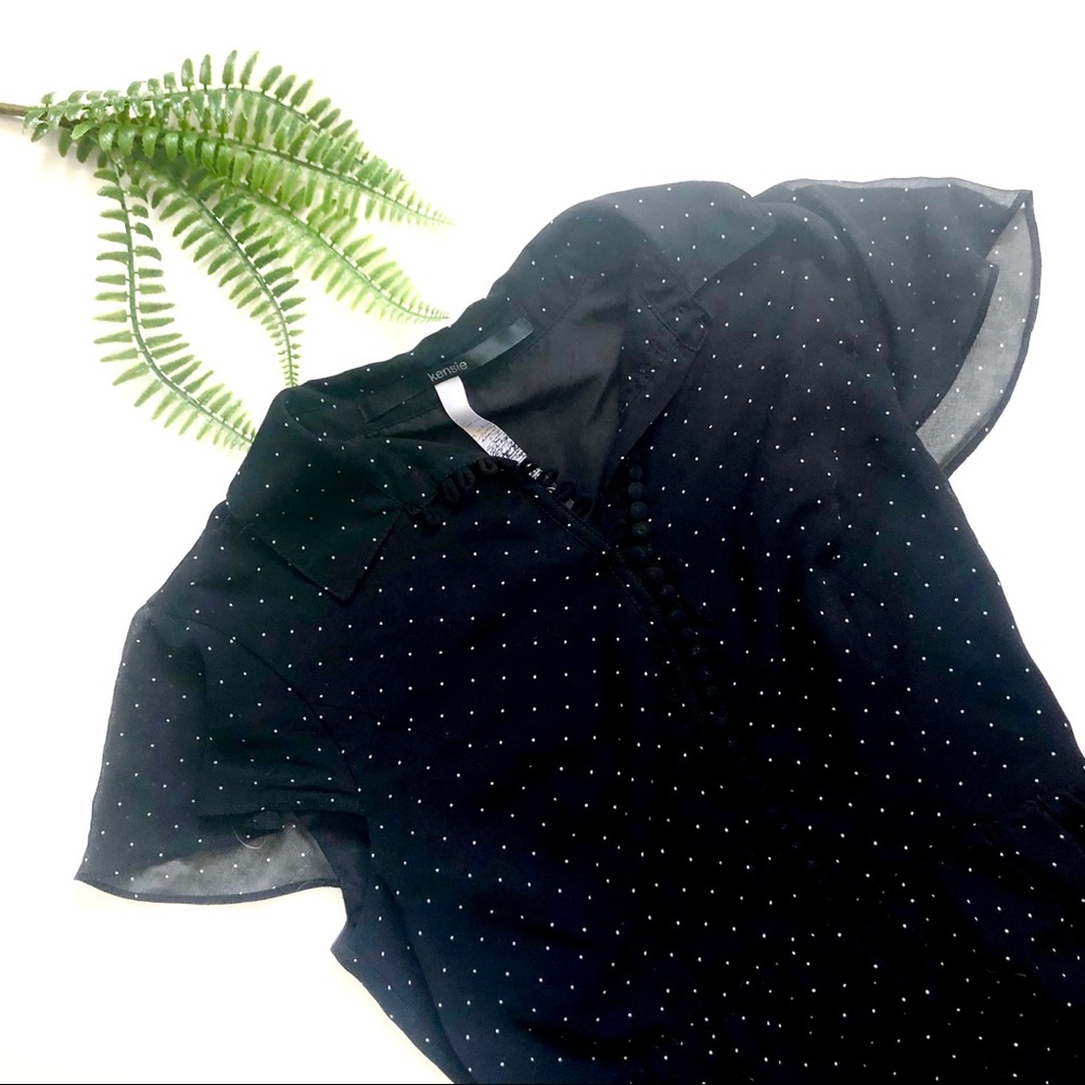 ***SOLD***Kensie Polka Dot Button Up Dress